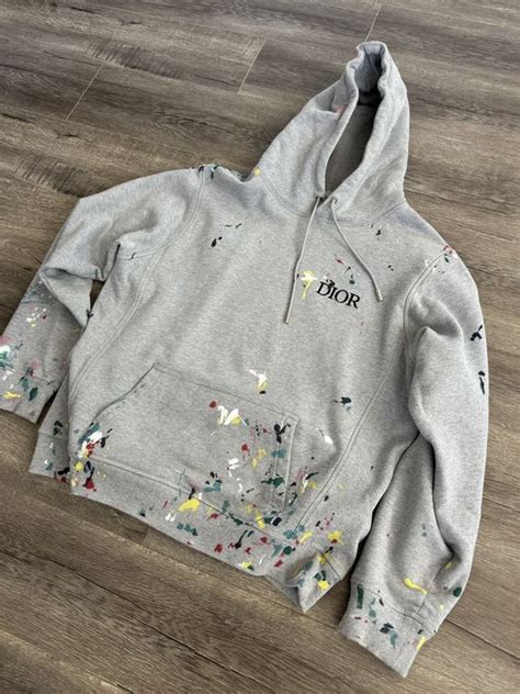 dior paint splash hoodie|Dior hooded hoodie.